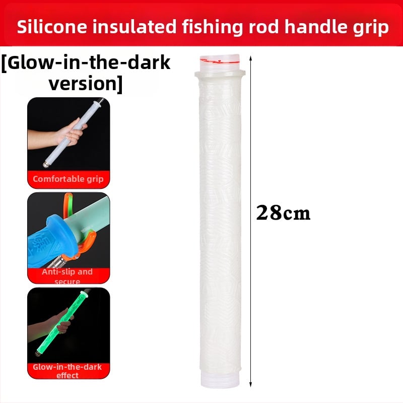 Acoperire din silicon pentru mânerul undiței — groasă, moale, rezistentă la uzură, antiderapantă, cu opritor pentru prinderea pe undiță