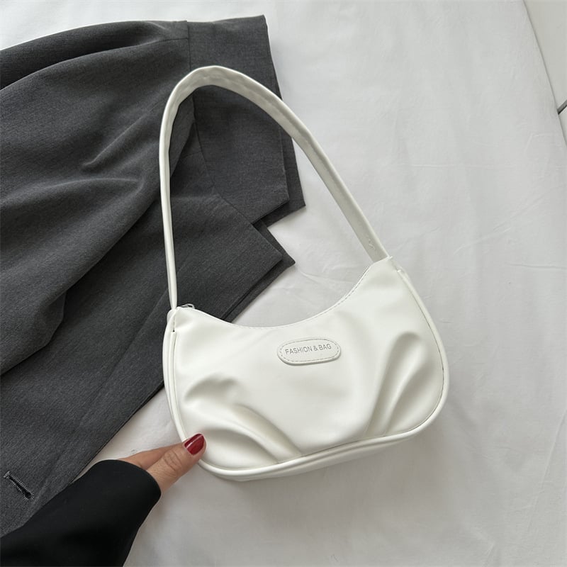 Alkarban hordható táska, PU bőr, utcai stílus, vízszintes négyzetes forma, nylon bélés, egy vállpánttal