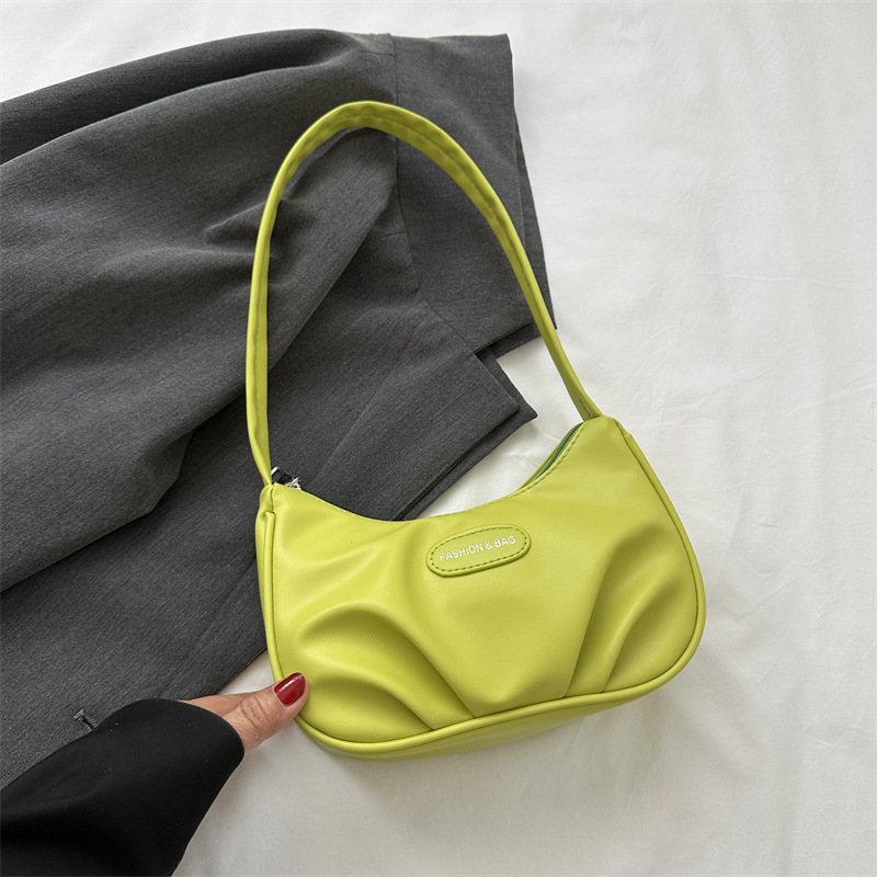 Alkarban hordható táska, PU bőr, utcai stílus, vízszintes négyzetes forma, nylon bélés, egy vállpánttal