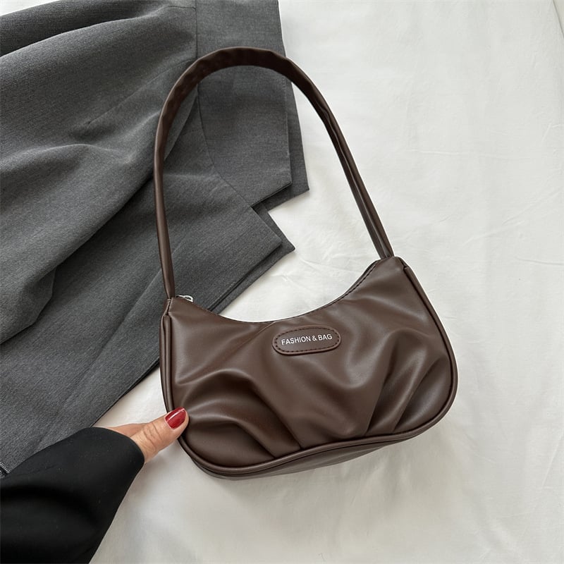 Alkarban hordható táska, PU bőr, utcai stílus, vízszintes négyzetes forma, nylon bélés, egy vállpánttal