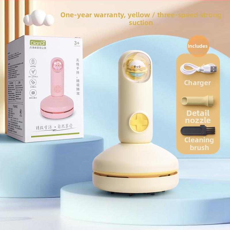 Kaasaskantav käe tolmuimeja klaviatuuride puhastamiseks, lameotsik, tolmukast, imemine kuni 2000 Pa, madal müratase alla 36 dB, alalisvoolu toide (ilma sisseehitatud akuta)