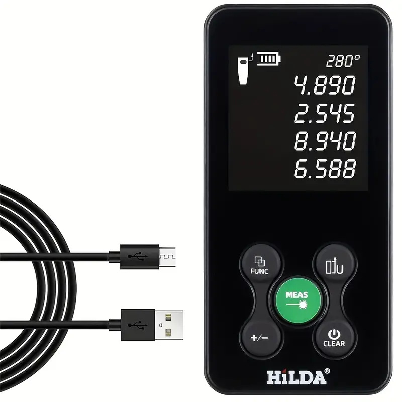 Hilda лазерен измервател на разстояние - ръчен, захранван с литиеви батерии за инженерни проучвания и картографиране