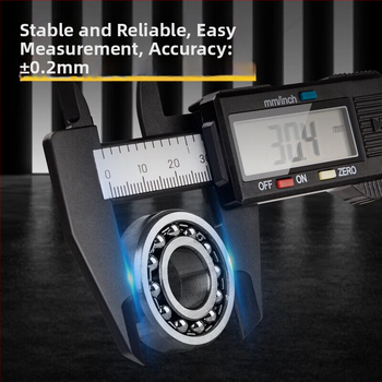 Deli цифров штангенциркул от неръждаема стомана, с цифров дисплей, индустриален клас