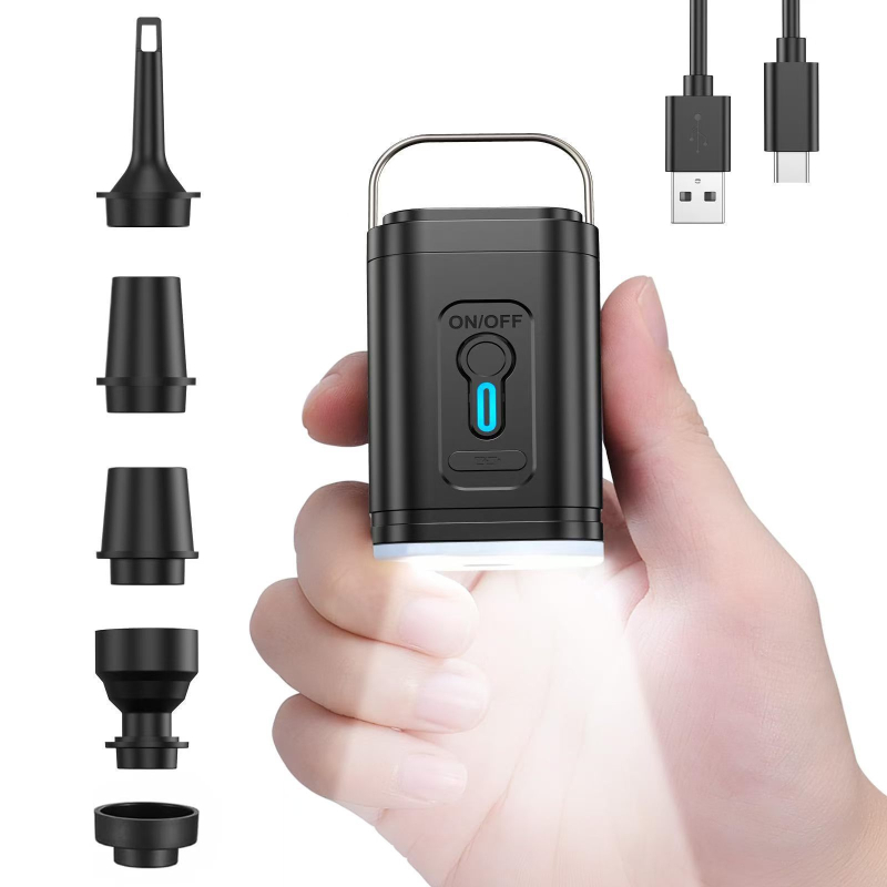 Prijenosna 12V DC automobilna pumpa za zrak s litijskom baterijom, 70 L/min, digitalni zaslon, 20+ min radnog vremena