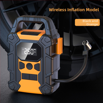 Bežična auto pumpa za zrak s digitalnim zaslonom, višenamjenska s više mlaznica, 120W, 12V, USB punjenje, LED svjetlo, mjerač tlaka guma
