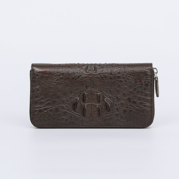 Clutch torba od prave kože s uzorkom krokodila — gradski minimalistički stil (Prava koža; krokodilski uzorak; zatvarač; horizontalni kvadratni oblik; unutarnji džep sa zatvaračem)