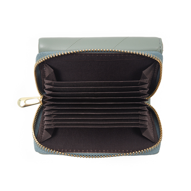 Pruti PU дамски портфейл с цип – флорален модел, мултифункционален за карти и монети, всичко в едно, пролет 2024