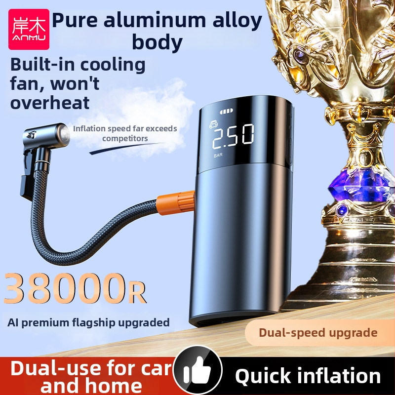 Autopumpa do auta — Prenosná jednocylindrová elektrická hustilka s digitálnym displejom, 120W, 25 L/min, 20+ min prevádzky