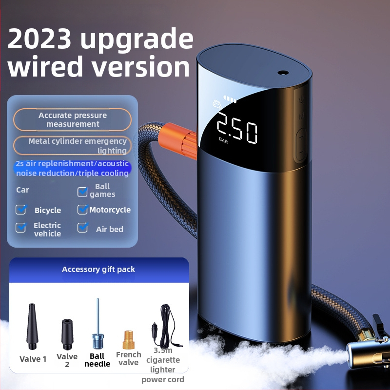 Autopumpa do auta — Prenosná jednocylindrová elektrická hustilka s digitálnym displejom, 120W, 25 L/min, 20+ min prevádzky