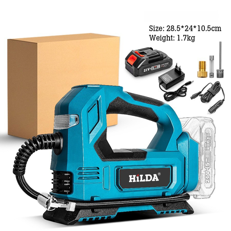 Prijenosni inflator za automobile s litijskom baterijom 24V, 280W, digitalni zaslon, protok zraka 30 L/min, cijev za nadimanje 1,5 m