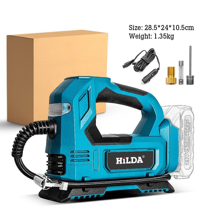 Prijenosni inflator za automobile s litijskom baterijom 24V, 280W, digitalni zaslon, protok zraka 30 L/min, cijev za nadimanje 1,5 m