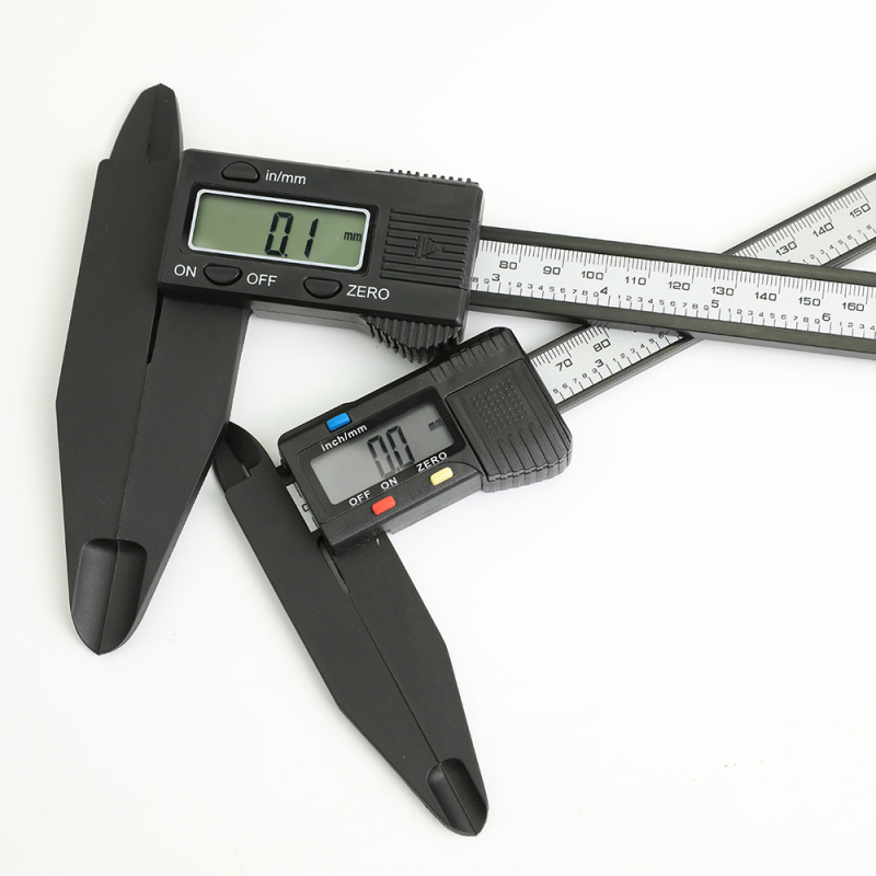 Digitalni kaliper s dugim čeljustima, mjerenje unutarnjeg i vanjskog promjera, raspon 0–150/200/300 mm, MAKLE, digitalni zaslon