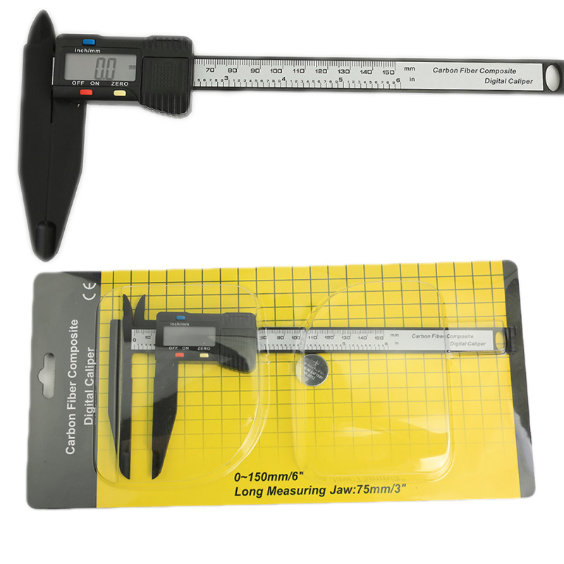 Digitalni kaliper s dugim čeljustima, mjerenje unutarnjeg i vanjskog promjera, raspon 0–150/200/300 mm, MAKLE, digitalni zaslon