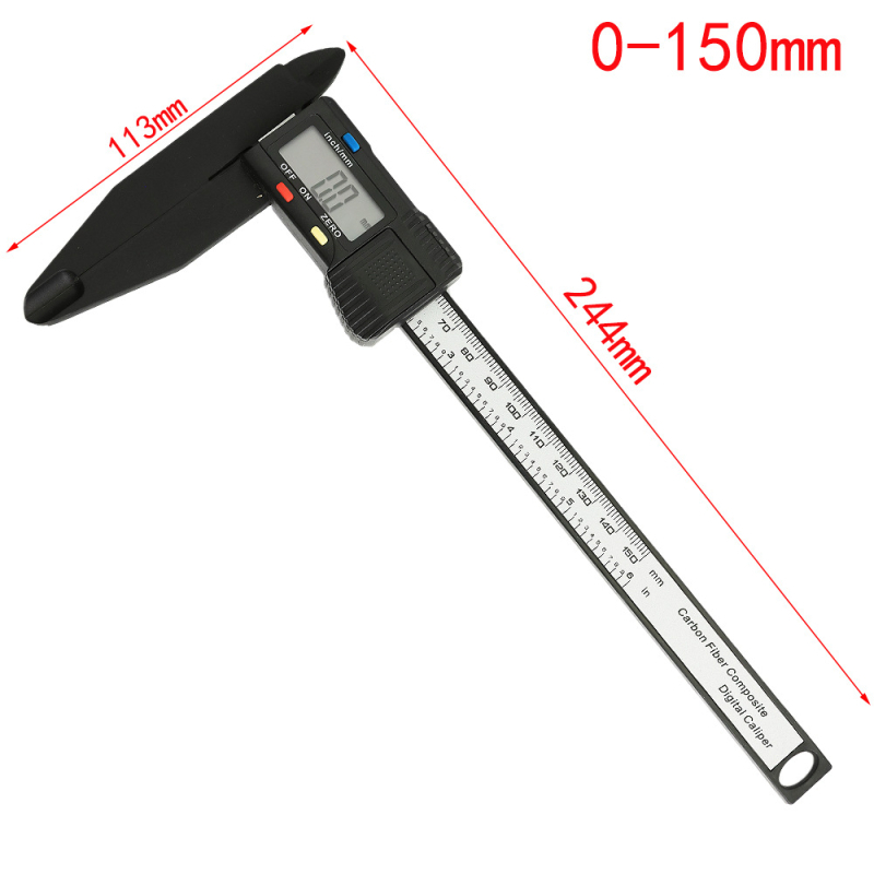 Digitalni kaliper s dugim čeljustima, mjerenje unutarnjeg i vanjskog promjera, raspon 0–150/200/300 mm, MAKLE, digitalni zaslon