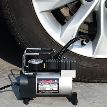 Prijenosna pumpa za auto gume, 12V, 120W, 35 L/min, jednodijelna, s manometrom, ABS plast
