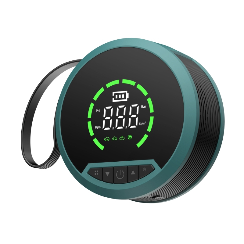 Automobilska pumpa za zrak s litijskom baterijom, 12V, 100W, 30 L/min, digitalni zaslon