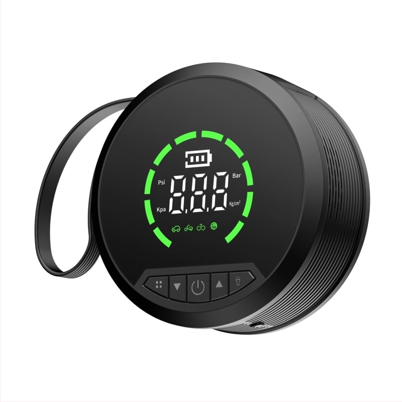 Automobilska pumpa za zrak s litijskom baterijom, 12V, 100W, 30 L/min, digitalni zaslon