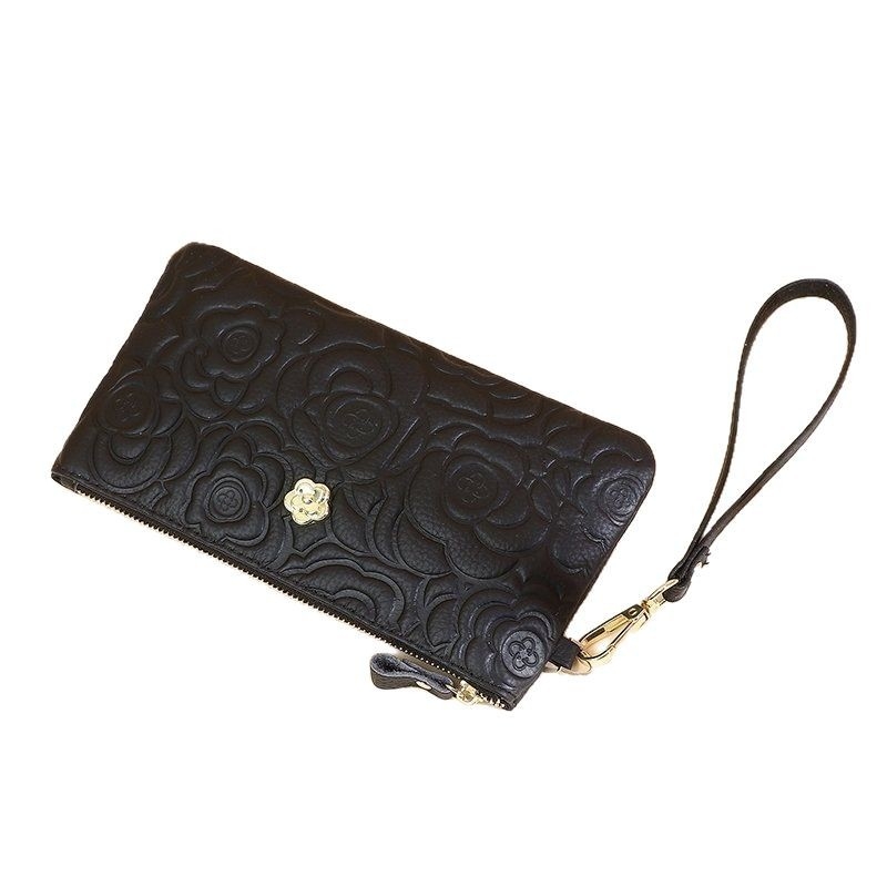 Admire ženska clutch novčanik — Velika kapaciteta, Koža prvog sloja (goveđa koža), Zip zatvaranje, Unutarnji džepovi (zip džep, džep za telefon, ID džep), Poliester podstava