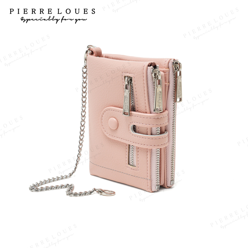 Portofel femei din piele PU, cu mai multe compartimente pentru carduri, închidere cu fermoar, capacitate mare