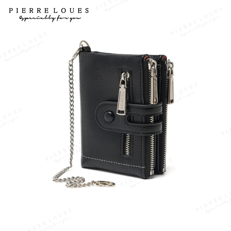 Portofel femei din piele PU, cu mai multe compartimente pentru carduri, închidere cu fermoar, capacitate mare