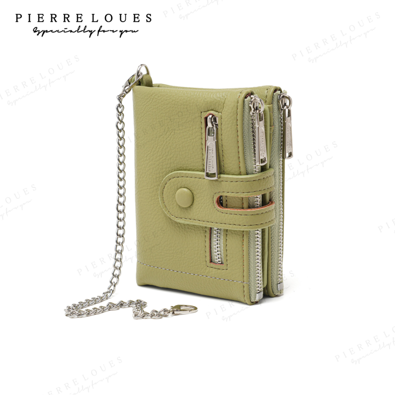 Portofel femei din piele PU, cu mai multe compartimente pentru carduri, închidere cu fermoar, capacitate mare