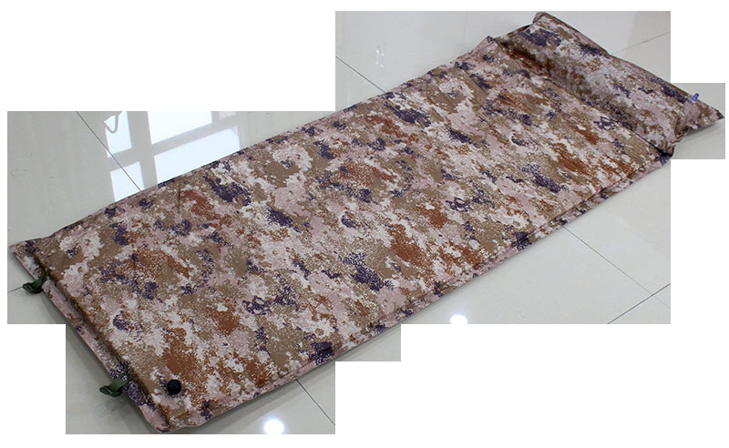 Covor de camping camuflat, cu pompă manuală, grosime 2,5 cm, greutate 1,5 kg