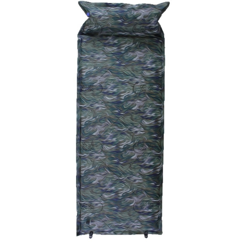 Covor de camping camuflat, cu pompă manuală, grosime 2,5 cm, greutate 1,5 kg