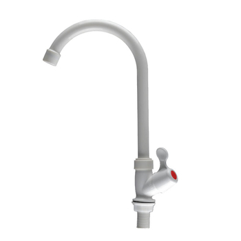 Liansu kuhinjski slavine s velikim zavojem, samo hladna voda, okretni vertikalni plastični slavina, model W23101, 20 mm ulaz/izlaz, brzo spajanje, keramnički ventil