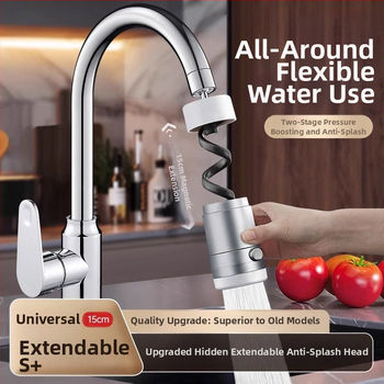 Proširivač za kuhinjski faucet s tijelom od nehrđajućeg čelika, keramičko jezgro ventila, samostalna instalacija, dizajn s jednim zglobom, model CLDD2YS