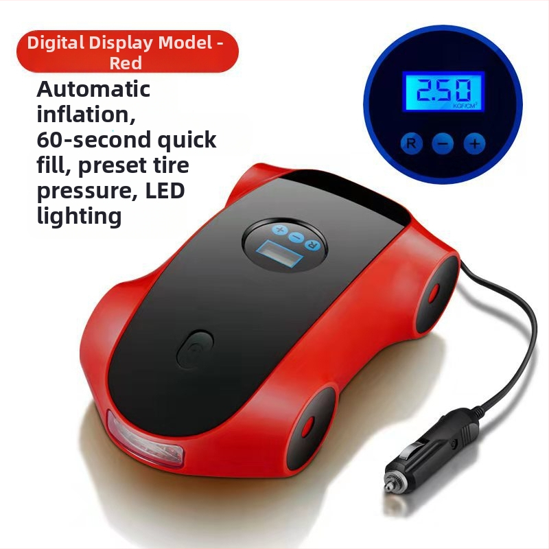 Prenosný 12V automobilový nafukovač s digitálnym displejom, 120W, 40 L/min, 2.8 m kábel