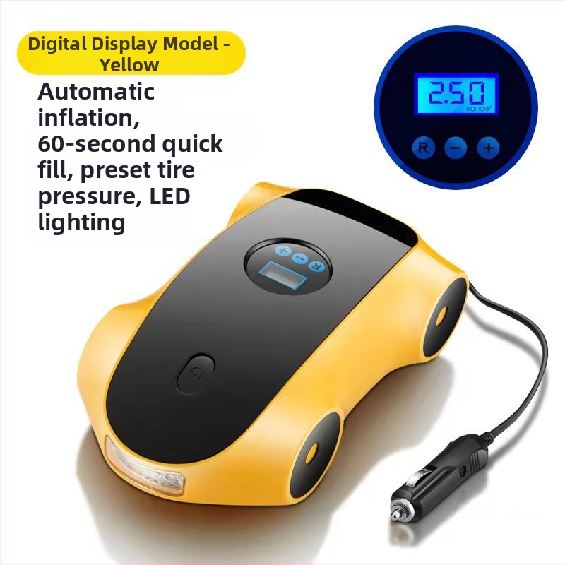 Prenosný 12V automobilový nafukovač s digitálnym displejom, 120W, 40 L/min, 2.8 m kábel