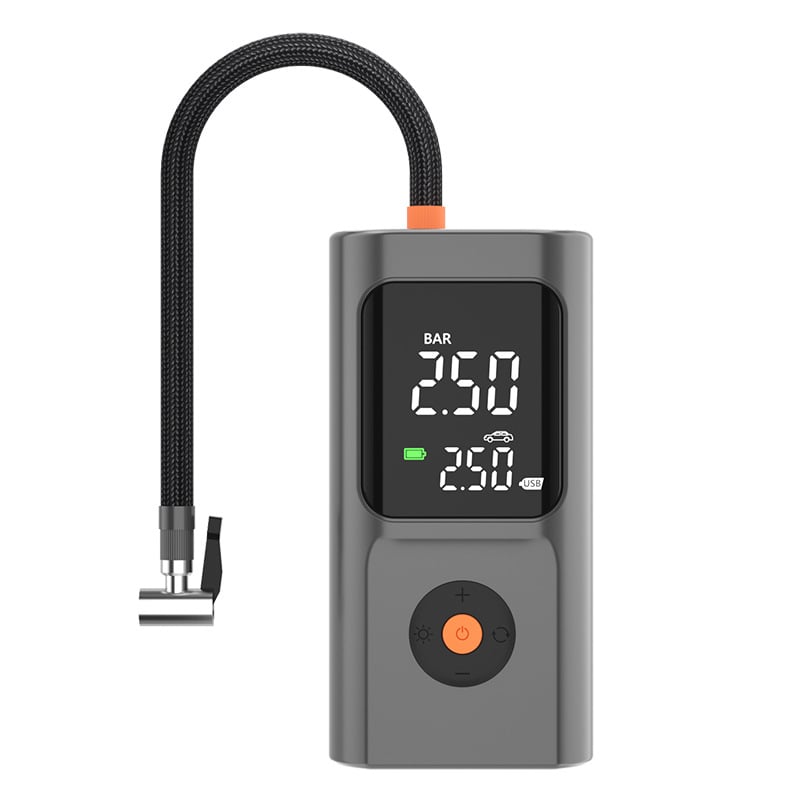 Dvostruki digitalni zaslon prijenosna pumpa za zrak za auto i bicikl, žično i bežično napajanje, 100W, 11,1V, 30 L/min, USB punjenje / upaljač