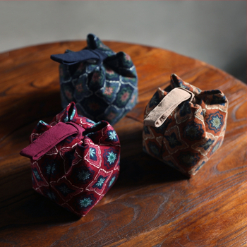 Τσάντα μεταφοράς σετ τσαγιού από ύφασμα – Νέο κινεζικό στυλ, με εκτυπωμένο λογότυπο, OPP συσκευασία, μάρκα Erya Fabric