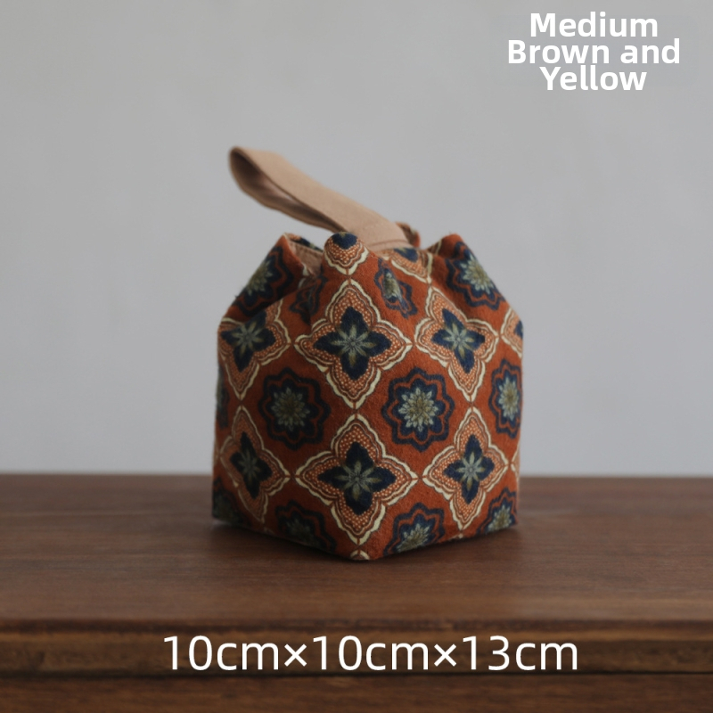 Τσάντα μεταφοράς σετ τσαγιού από ύφασμα – Νέο κινεζικό στυλ, με εκτυπωμένο λογότυπο, OPP συσκευασία, μάρκα Erya Fabric