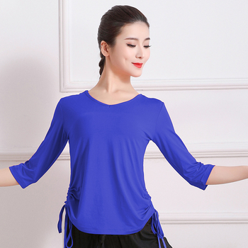 Moderne női táncruha — modal szövet, viszkóz 95,5% és spandexz 4,5%, lélegző tánctop a színpadi baletthez és néptáncokhoz (felnőttek)