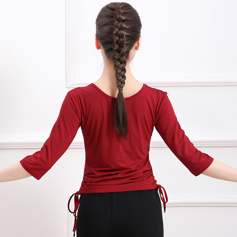 Moderne női táncruha — modal szövet, viszkóz 95,5% és spandexz 4,5%, lélegző tánctop a színpadi baletthez és néptáncokhoz (felnőttek)