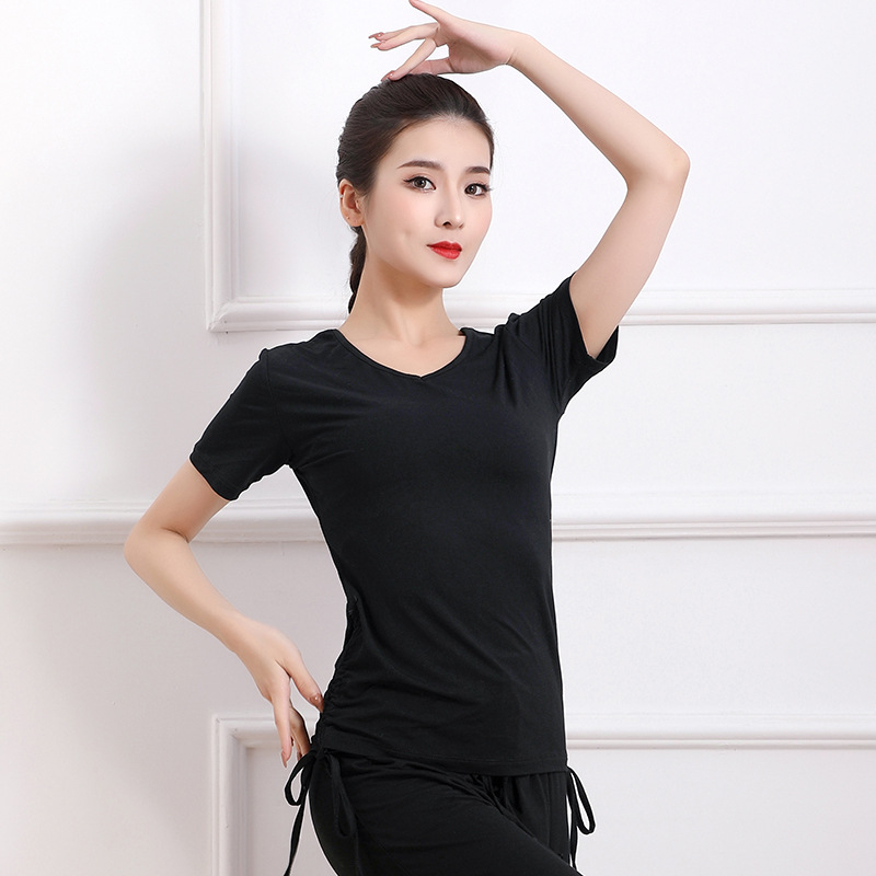 Moderne női táncruha — modal szövet, viszkóz 95,5% és spandexz 4,5%, lélegző tánctop a színpadi baletthez és néptáncokhoz (felnőttek)