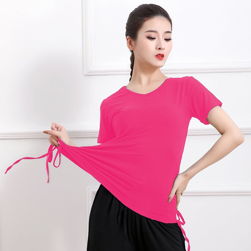 Moderne női táncruha — modal szövet, viszkóz 95,5% és spandexz 4,5%, lélegző tánctop a színpadi baletthez és néptáncokhoz (felnőttek)