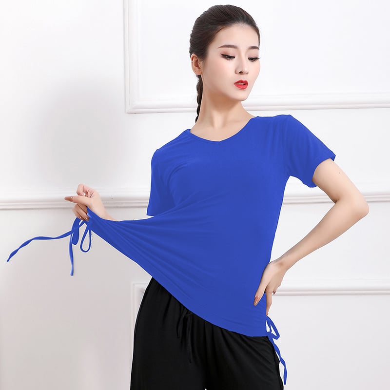 Moderne női táncruha — modal szövet, viszkóz 95,5% és spandexz 4,5%, lélegző tánctop a színpadi baletthez és néptáncokhoz (felnőttek)