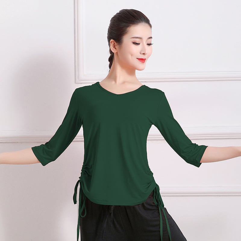 Moderne női táncruha — modal szövet, viszkóz 95,5% és spandexz 4,5%, lélegző tánctop a színpadi baletthez és néptáncokhoz (felnőttek)