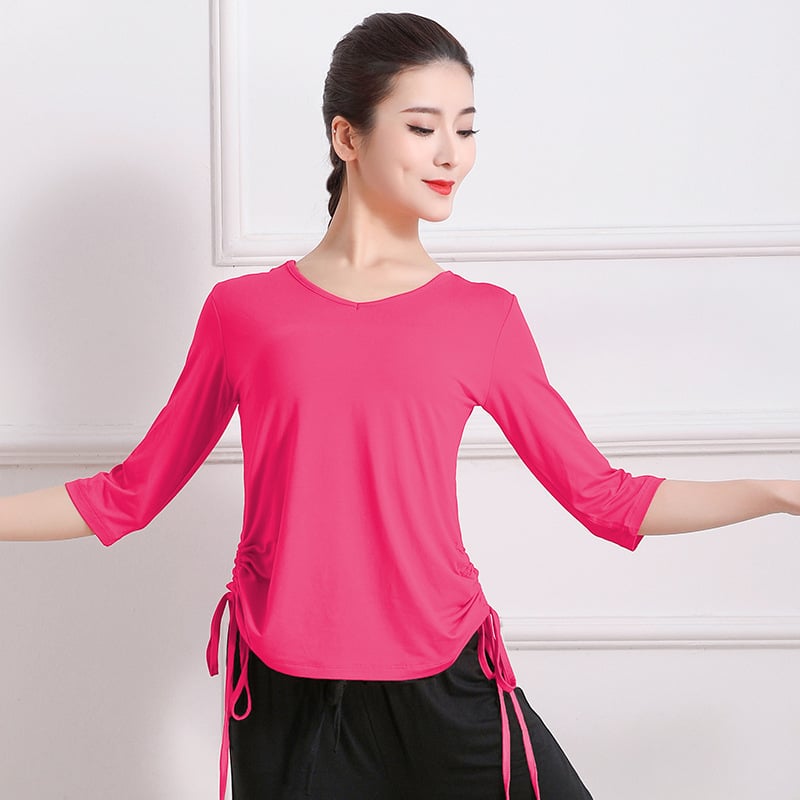 Moderne női táncruha — modal szövet, viszkóz 95,5% és spandexz 4,5%, lélegző tánctop a színpadi baletthez és néptáncokhoz (felnőttek)