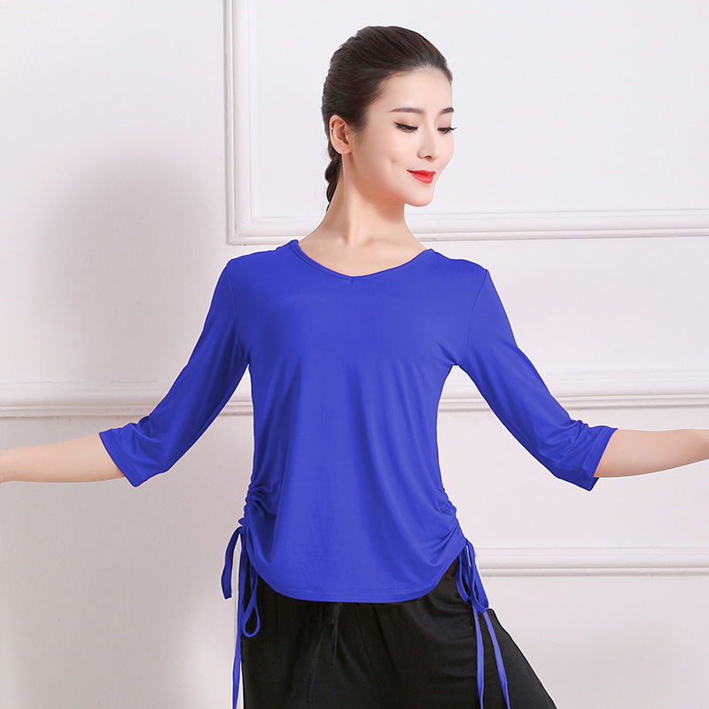 Moderne női táncruha — modal szövet, viszkóz 95,5% és spandexz 4,5%, lélegző tánctop a színpadi baletthez és néptáncokhoz (felnőttek)