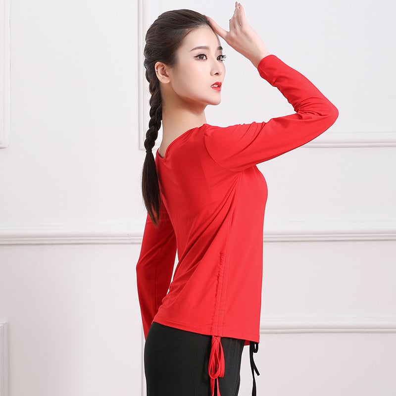 Moderne női táncruha — modal szövet, viszkóz 95,5% és spandexz 4,5%, lélegző tánctop a színpadi baletthez és néptáncokhoz (felnőttek)