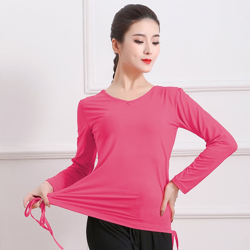 Moderne női táncruha — modal szövet, viszkóz 95,5% és spandexz 4,5%, lélegző tánctop a színpadi baletthez és néptáncokhoz (felnőttek)