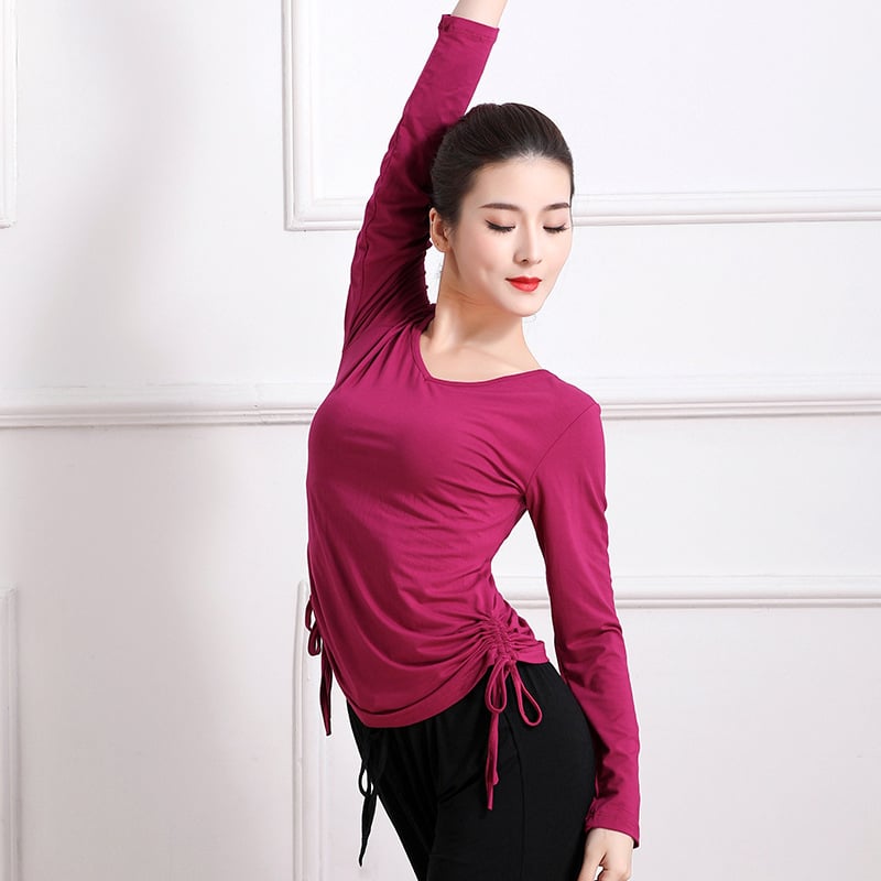 Moderne női táncruha — modal szövet, viszkóz 95,5% és spandexz 4,5%, lélegző tánctop a színpadi baletthez és néptáncokhoz (felnőttek)