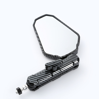 Összecsukható négyzet alakú visszapillantó tükör motorkerékpárokhoz és elektromos járművekhez, alumíniumötvözetből és műanyagból készített házzal, első- és hátsó rögzítés