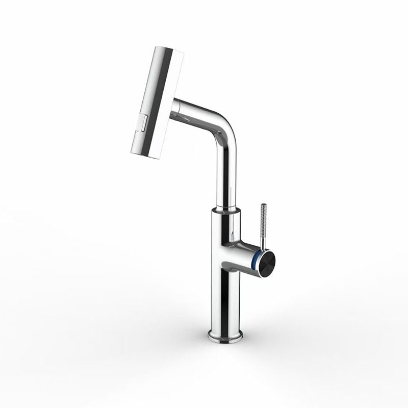 Kuhinjski faucet od cinkove legure s izvučnim izljevom, keramički ventil, dizajn s jednim zglobom, jednostavna instalacija, toplu i hladnu vodu