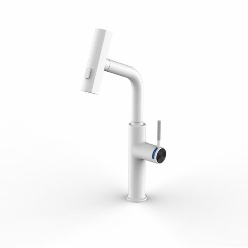 Kuhinjski faucet od cinkove legure s izvučnim izljevom, keramički ventil, dizajn s jednim zglobom, jednostavna instalacija, toplu i hladnu vodu