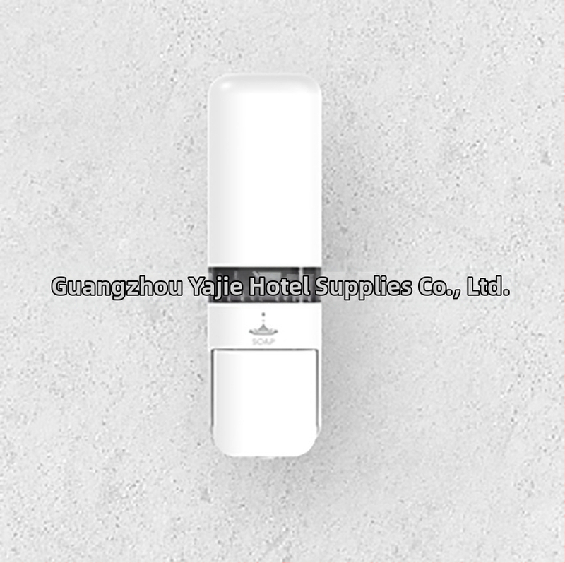 Zidni dispenser s ručnim pritiskanjem za sapun, šampon, gel za tuširanje i dezinficijensko sredstvo • ABS plast • Yasjie • modernističko-minimalistički stil