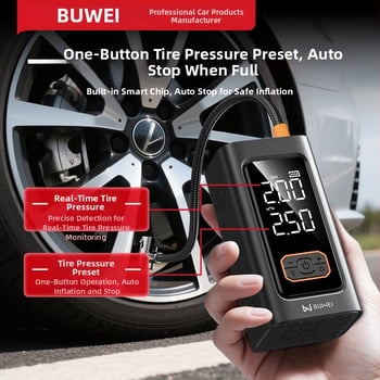 Automobilové štartovacie zariadenie s integrovanou pumpou a dvomi displejmi, všetko v jednom, 12V 80W lítiová batéria, digitálny displej, prietok vzduchu 25 L/min, prevádzka 5–20 min